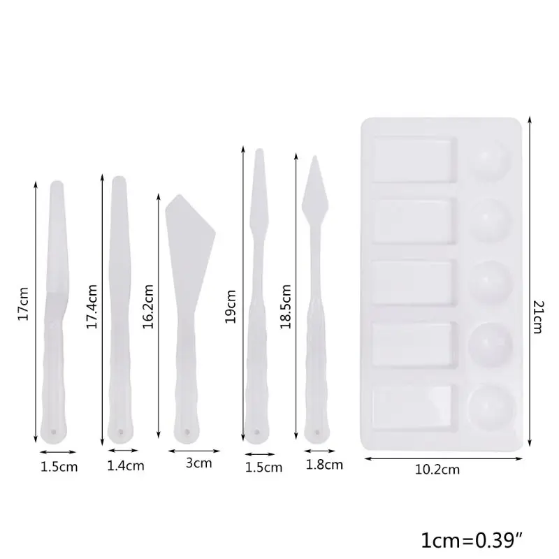 6 шт./компл. пластиковый нож для рисования шпатель палитра ножей аксессуары
