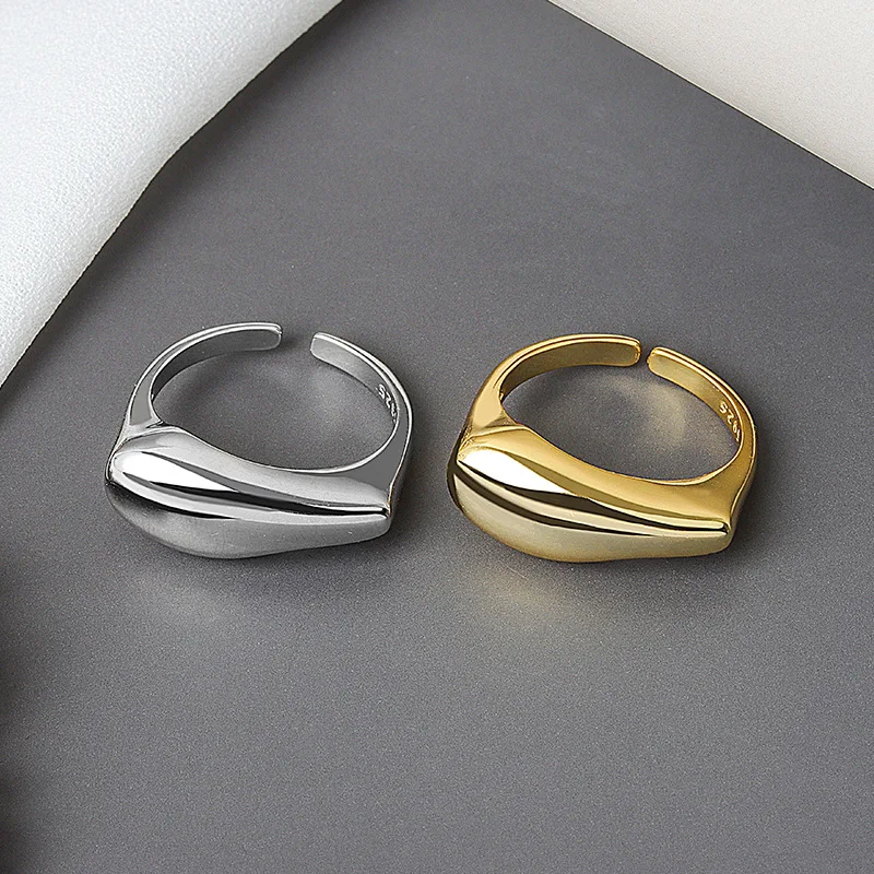 Ливи серебро Цвет разъединяющееся кольцо классические простые геометрические Arc