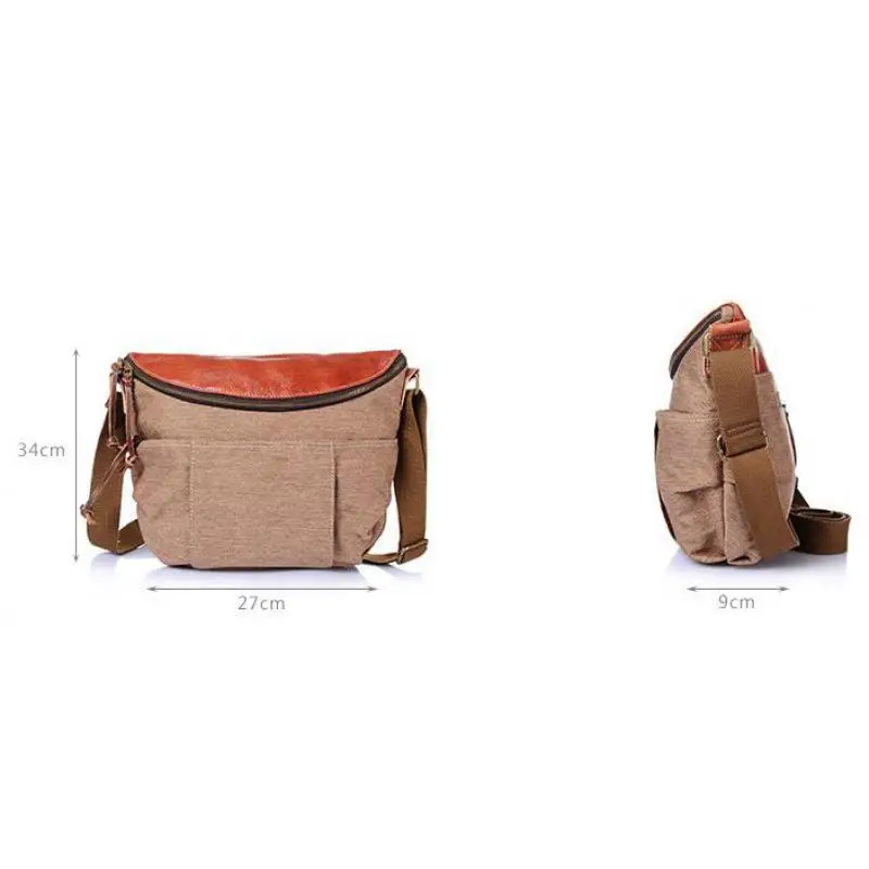 

YourSeason 2021 Canvas Preppy Style Student Handbag Casual Fashion Vintage Men Shoulder Crossbody Messenger Bag Large Capacity