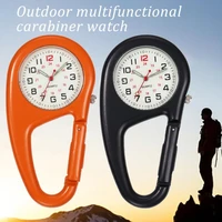 earthquake resistant metal nurse doctor chef outdoor portable chronograph carabiner watch luminous hanging watch backpack lock b