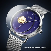 skmei fashion automatic watch mens luxury wrist watches watch mesh belt simple design quartz watch top brand waterproof clock