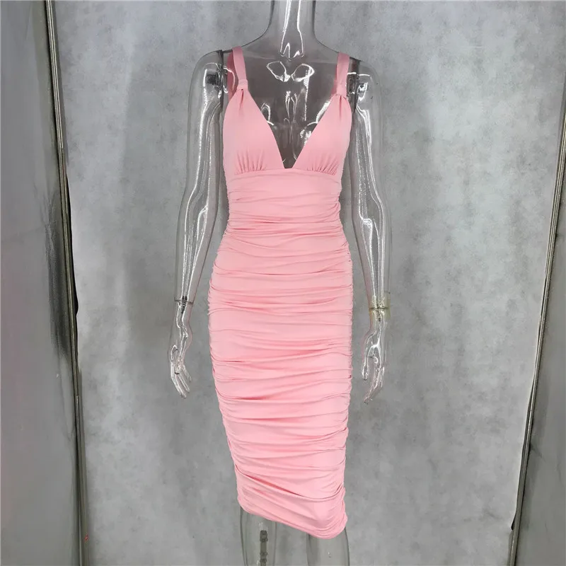 Сексуальное Двухслойное Плиссированное облегающее платье женское для вечеринок