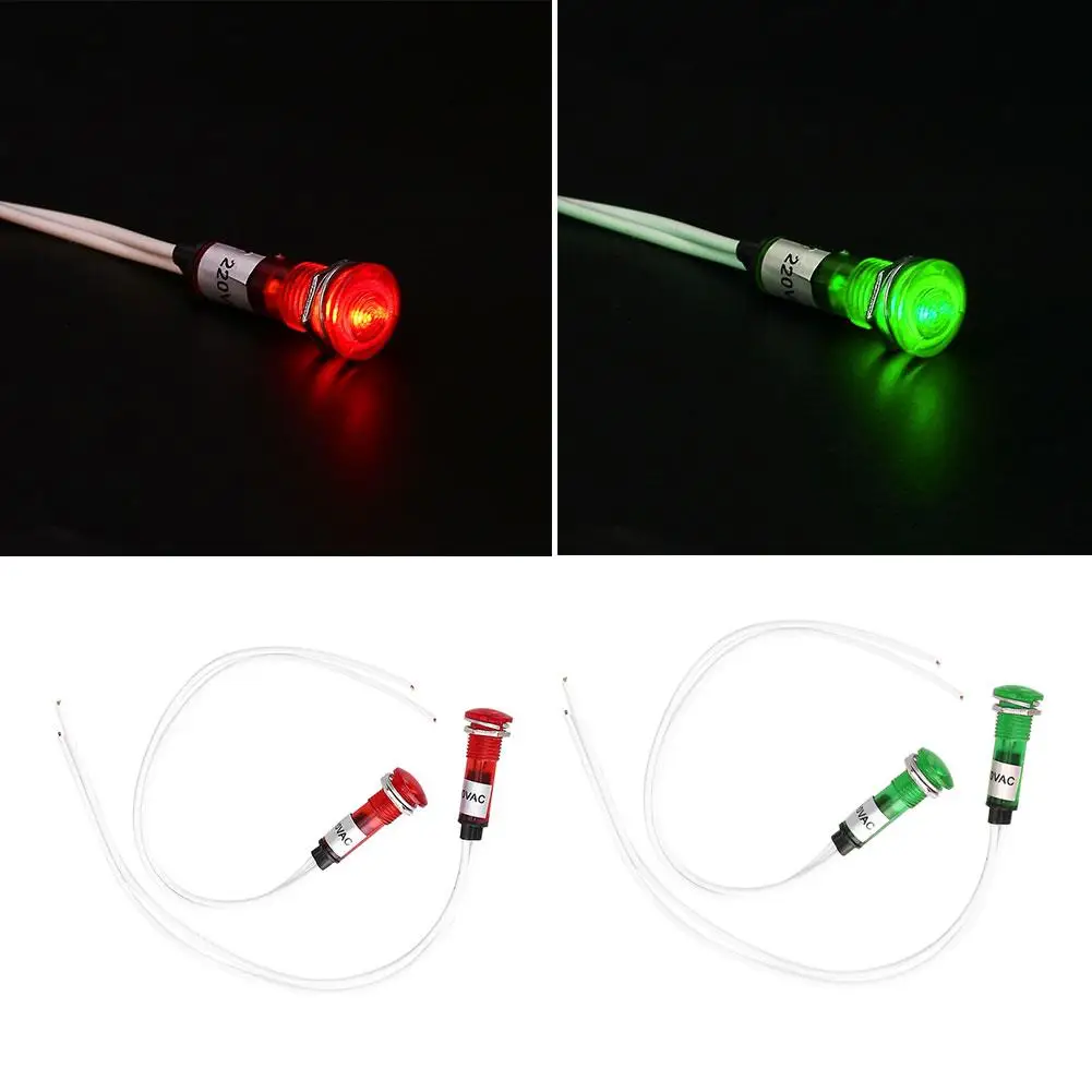 

Car Marine Boat LED Warning Dashboard Signal Lights Pilot Lamp 220V 10mm Durable