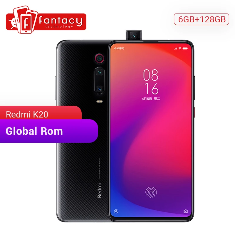Xiaomi Redmi K20 с глобальной ПЗУ 6 ГБ 128 Восьмиядерный процессор Snapdragon 730 39 дюйма AMOLED
