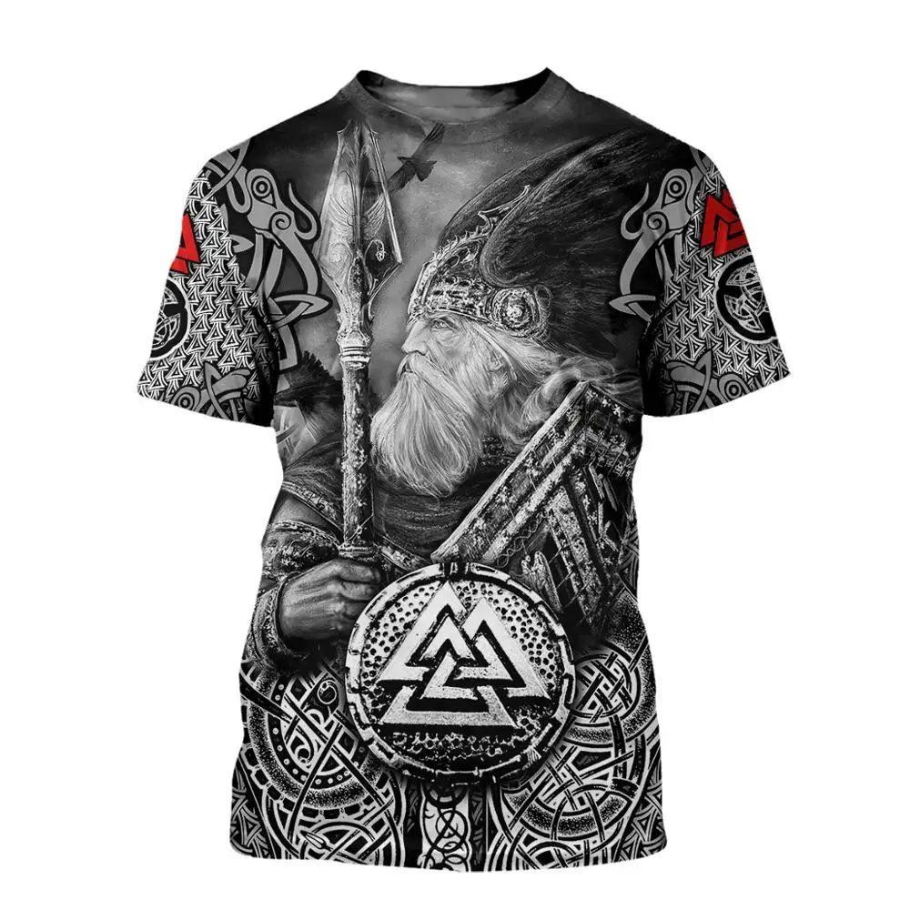 

Tessffel NewFashion Vikings Symbol Tattoo Viking Warriors Harajuku Unisex 3DPrint Short Sleeve Streetwear T-shirts Men Women s-6