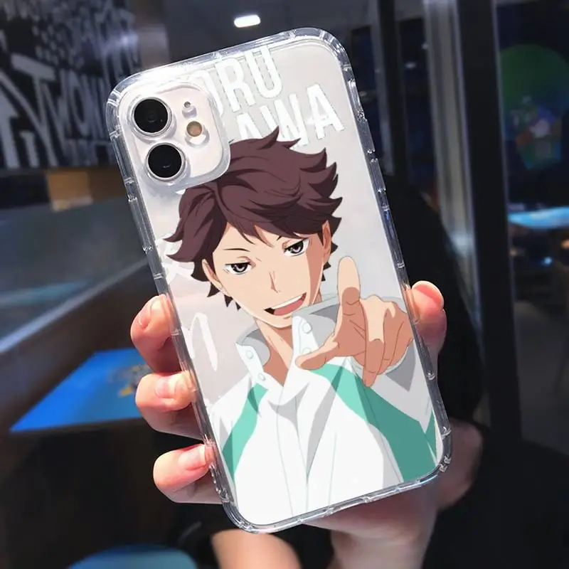 

Anime Haikyuu!! Oikawa Tooru manga Phone Case Transparent for Clear iPhone 11 12 mini pro XS MAX 8 7 6 6S Plus X 5S SE 2020 XR