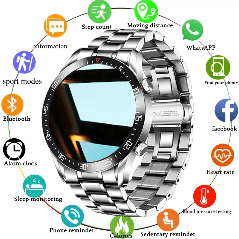 

2021 Fashion Full Circle Touch Screen Mens Smart Watches IP68 Waterproof Sports Fitness Watch Luxury Smart Watch For Men Clocks