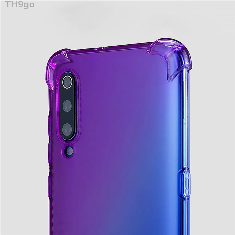 Прозрачный градиентный чехол для Xiaomi Redmi Go 9 SE 8 Lite Note 7 6 Pro Ударопрочный Мягкий из