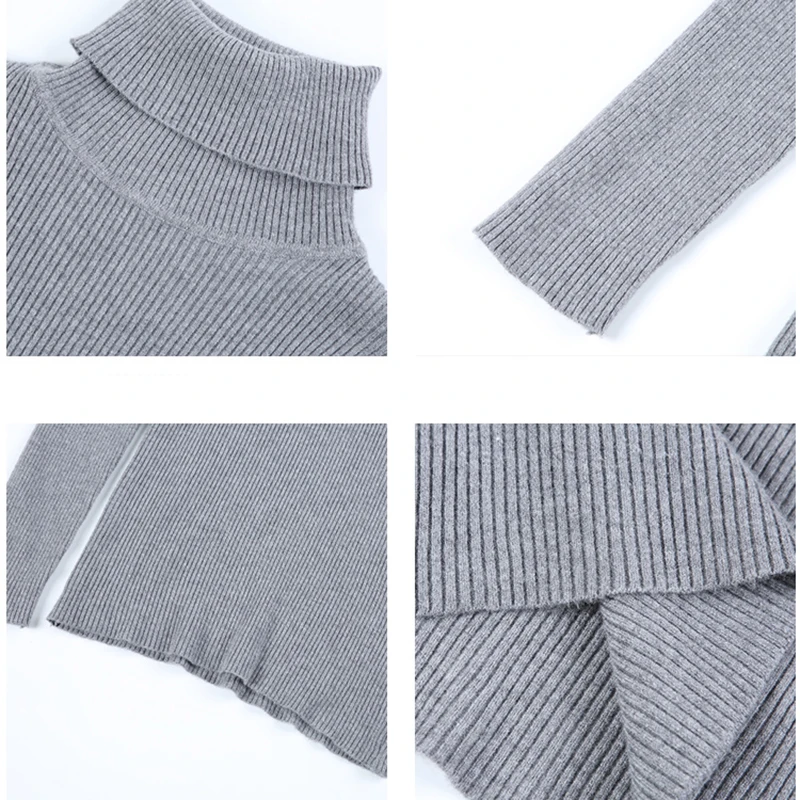 

shintimes 2019 Winter warm Sweaters Women Knitted Turtleneck Casual Soft Sweater Jumper Fashion Slim Femme Elasticity Pullovers