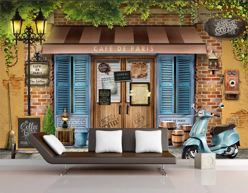 Шелковый материал настенная бумажная фотобумага на заказ 3D городской уличный