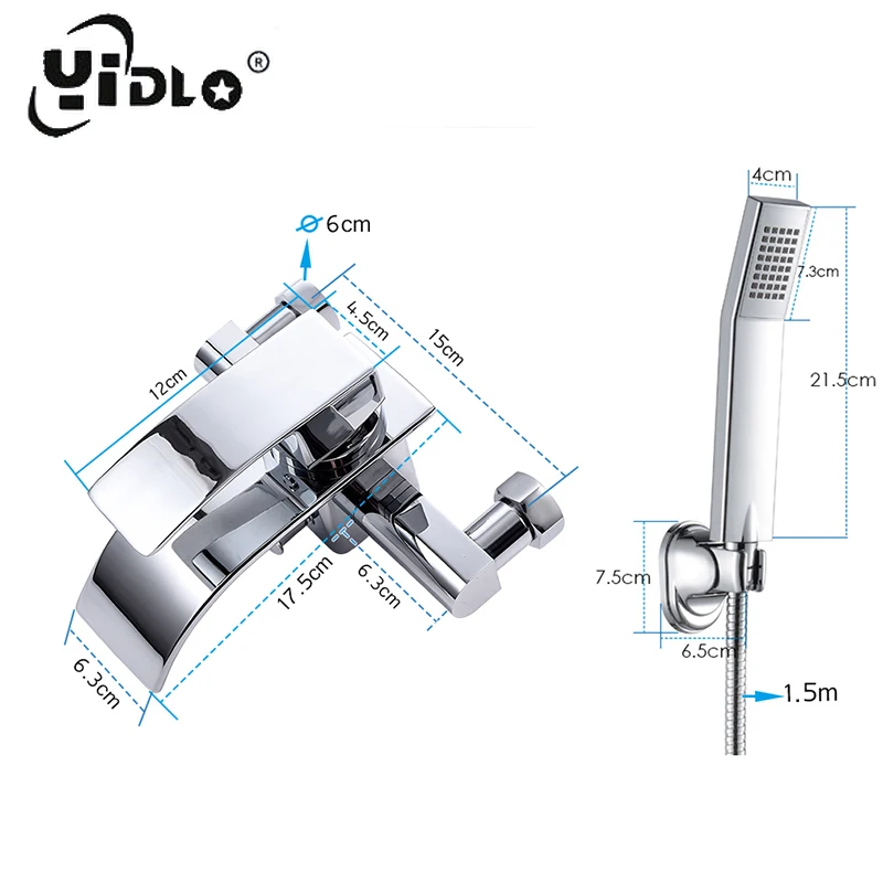 Набор для ванны и душа настенный смеситель ванной в форме водопада ванная