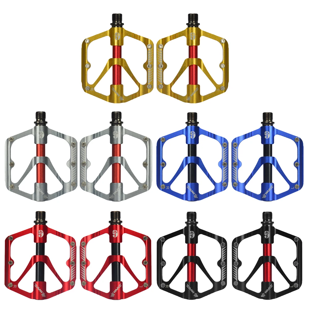 

Mountain Non-Slip Bike Pedals Lightweight Alloy MTB Mountain Bike Flat Platform Pedals with 3 Sealed Bearings Bike Accessories
