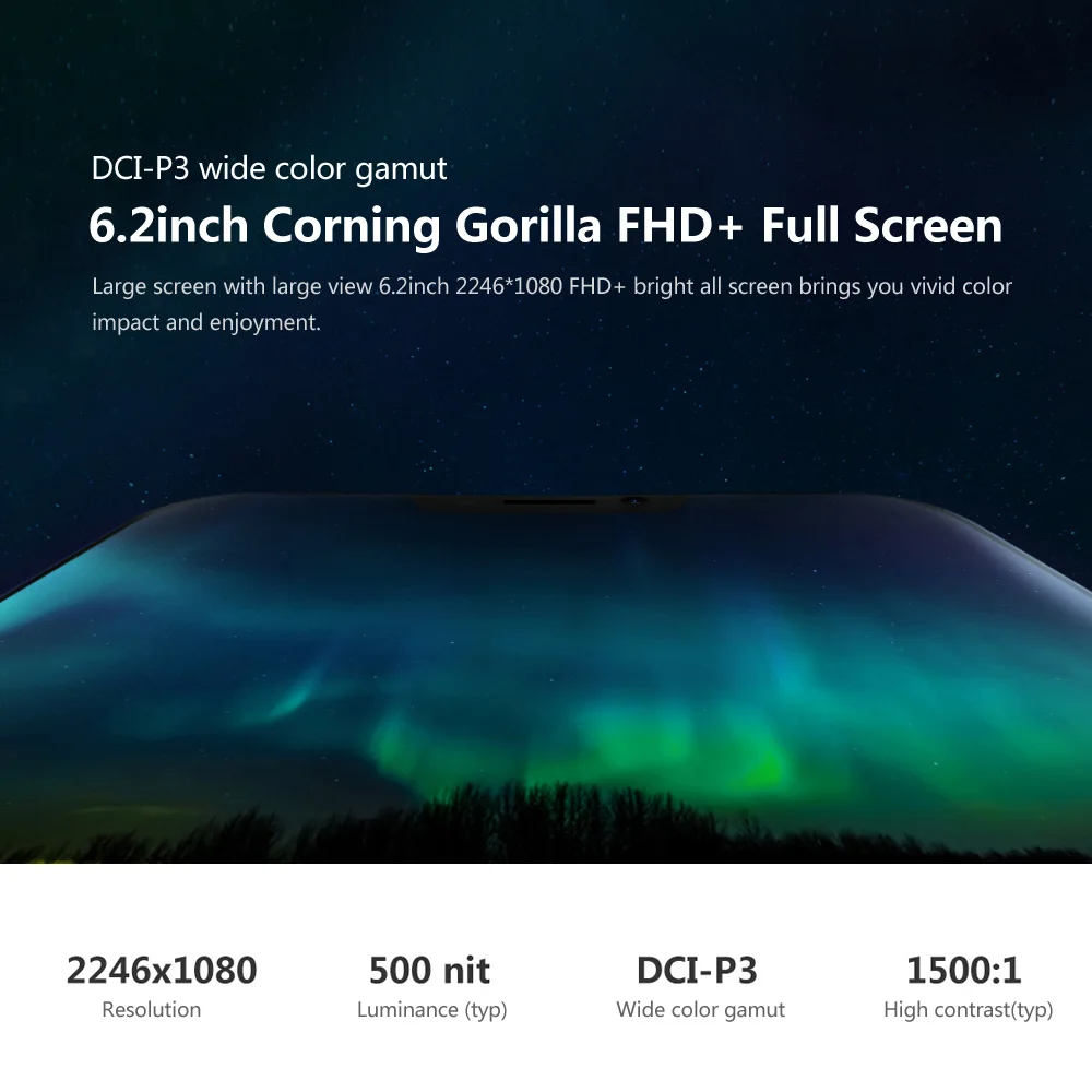 Lenovo Z5 6 ГБ ОЗУ 64 Гб ПЗУ Восьмиядерный процессор Snapdragon 636 Android 8,1 2246x1080 16 Мп+ 8 МП Две тыловые камеры 6," смартфон