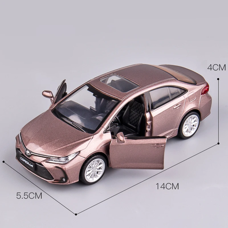 Модель автомобиля Toyota Corolla 1:33 модель из сплава литой под давлением Игрушечная со
