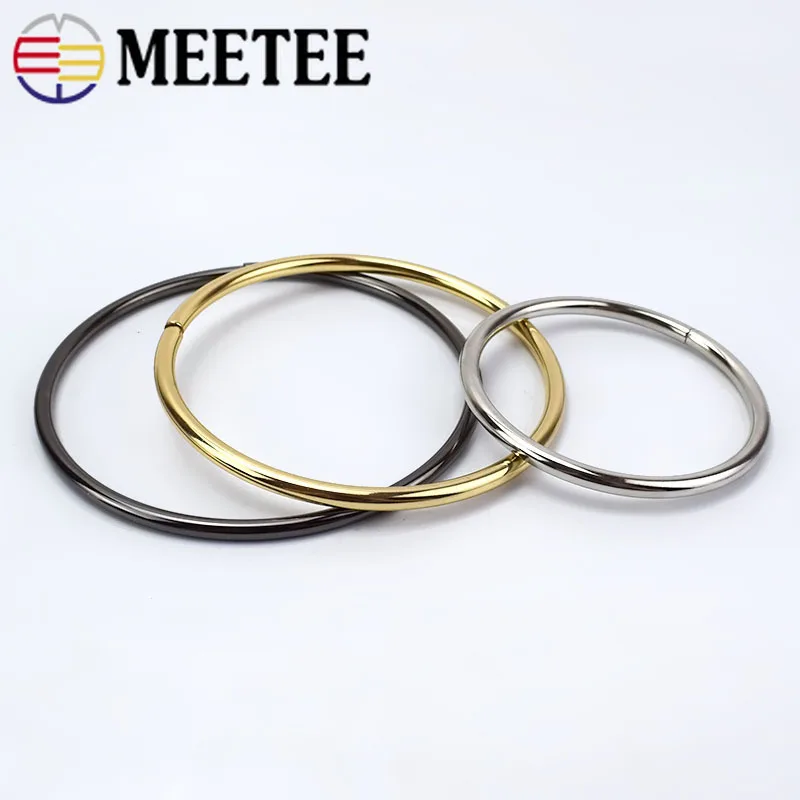 2pcs Meetee O Ring Metal Bag Handle Buckles for Women Handbag Lock Decoration Clasp Handles Connect DIY Part Accessories | Дом и сад