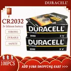 100 шт. оригинальный DURACELL CR2032 DL2032 Кнопочная батарея 3 в литиевые батареи для часов компьютера калькулятор управления DLCR 2032