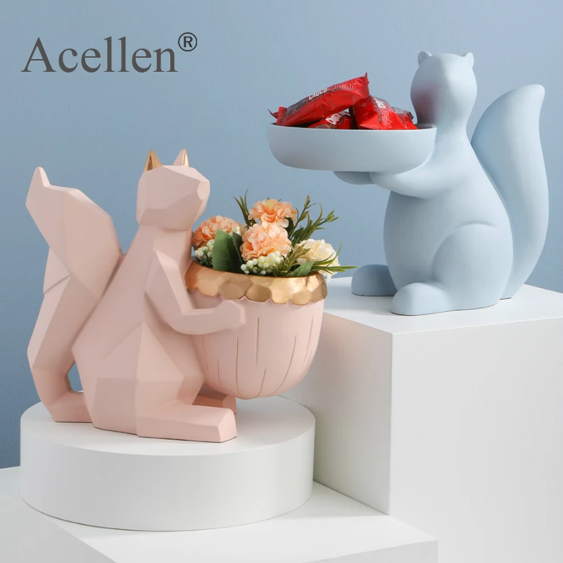 Фигурки белки из смолы модельные поделки миниатюрные милые украшения с