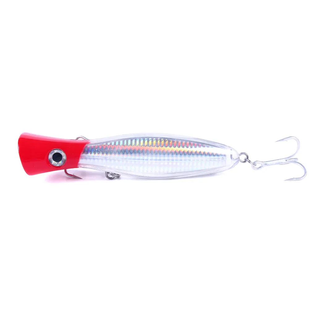 

HENGJIA 1pcs 90g Big Popper Lure Fishing Lure Saltwater Bait Topwater 3D eyes Wobbler For Sea Fishing bait