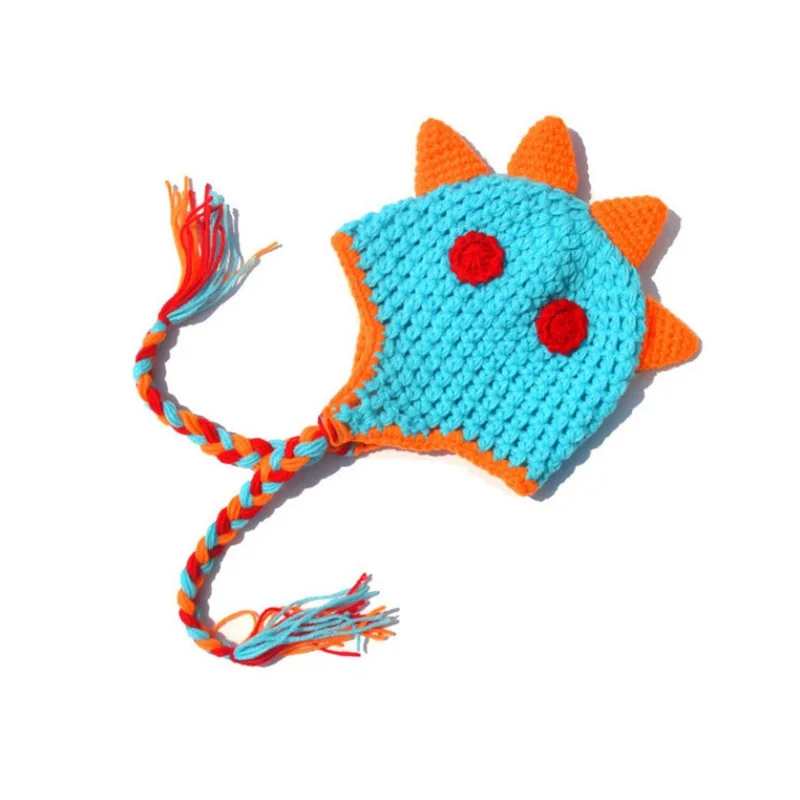 

Newborn Baby Photography Props Baby Photo Props Infant Crochet Dinosaur Shape Clothes Set Knitted Hats with Shorts Beanie Cap