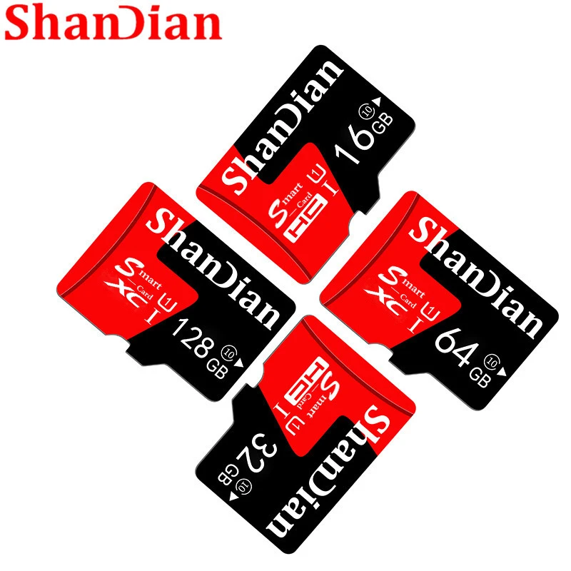 SHANDIAN мини-карта SD 4 ГБ 8 16 32 64 Гб 128 класс 6 реальная емкость памяти высокоскоростная