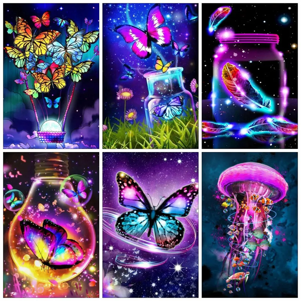 5D алмазная живопись вышивка крестиком Бабочка мозаика животными искусство и