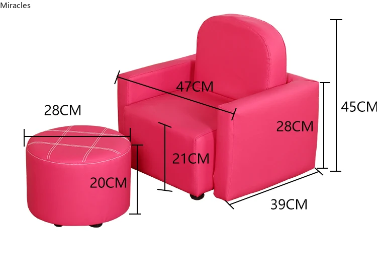Многофункциональный Детский кожаный диван легко чистится маленький для