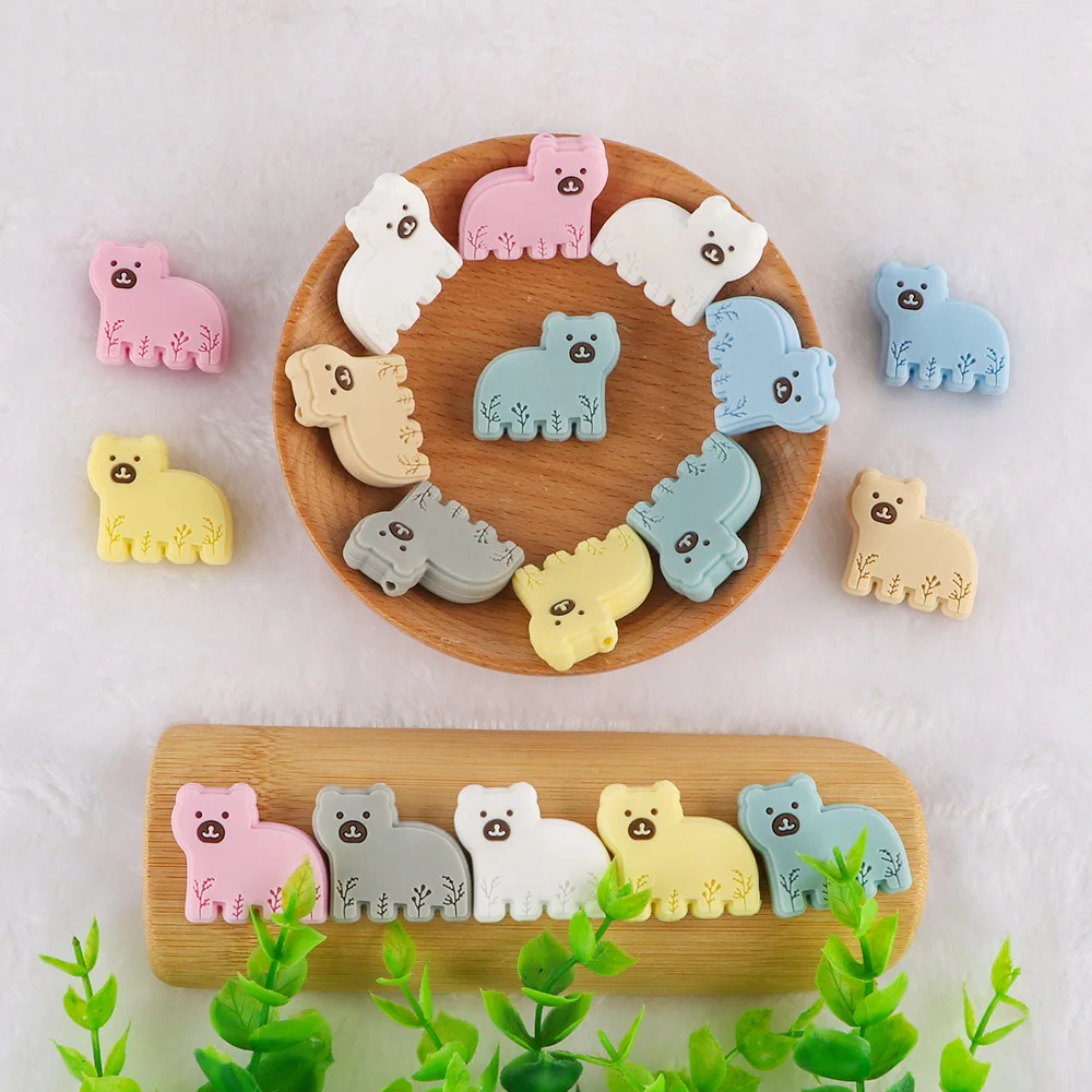 

Kovict 10Pcs Animal Shape Silicone Beads Baby Molar Teether Bead DIY Pacifier Chain Jewelry Accessories