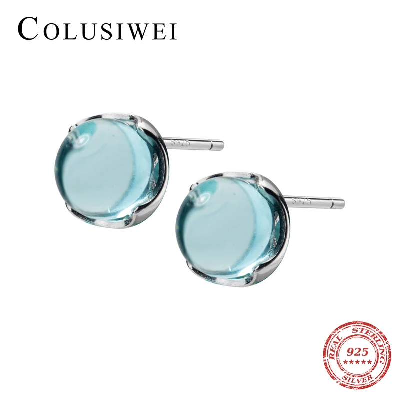 Colusiwei ослепительные серьги-гвоздики Авроры для женщин из стерлингового серебра