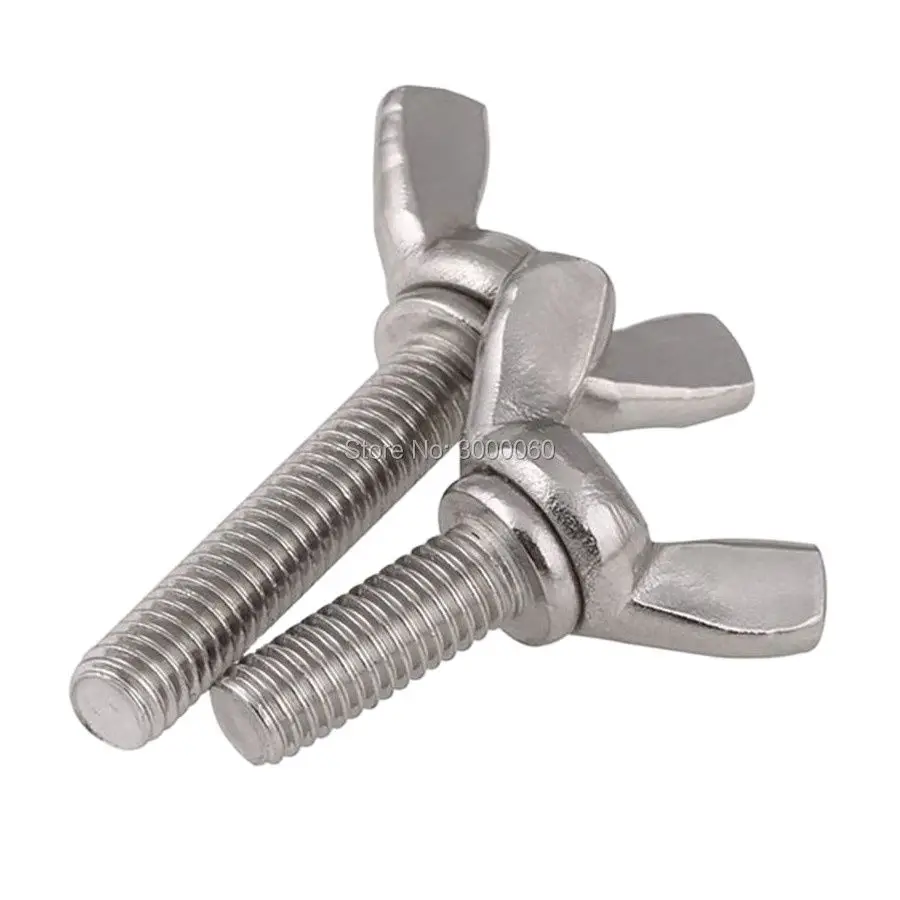 

M8 M10 Stainless Steel 304 A2 DIN316 Twist Bolt Butterfly Wing Screws 20pcs/lot