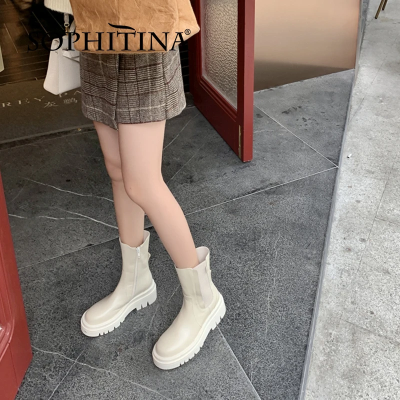 

Ботинки женские из натуральной кожи, на нескользящей подошве, FO802