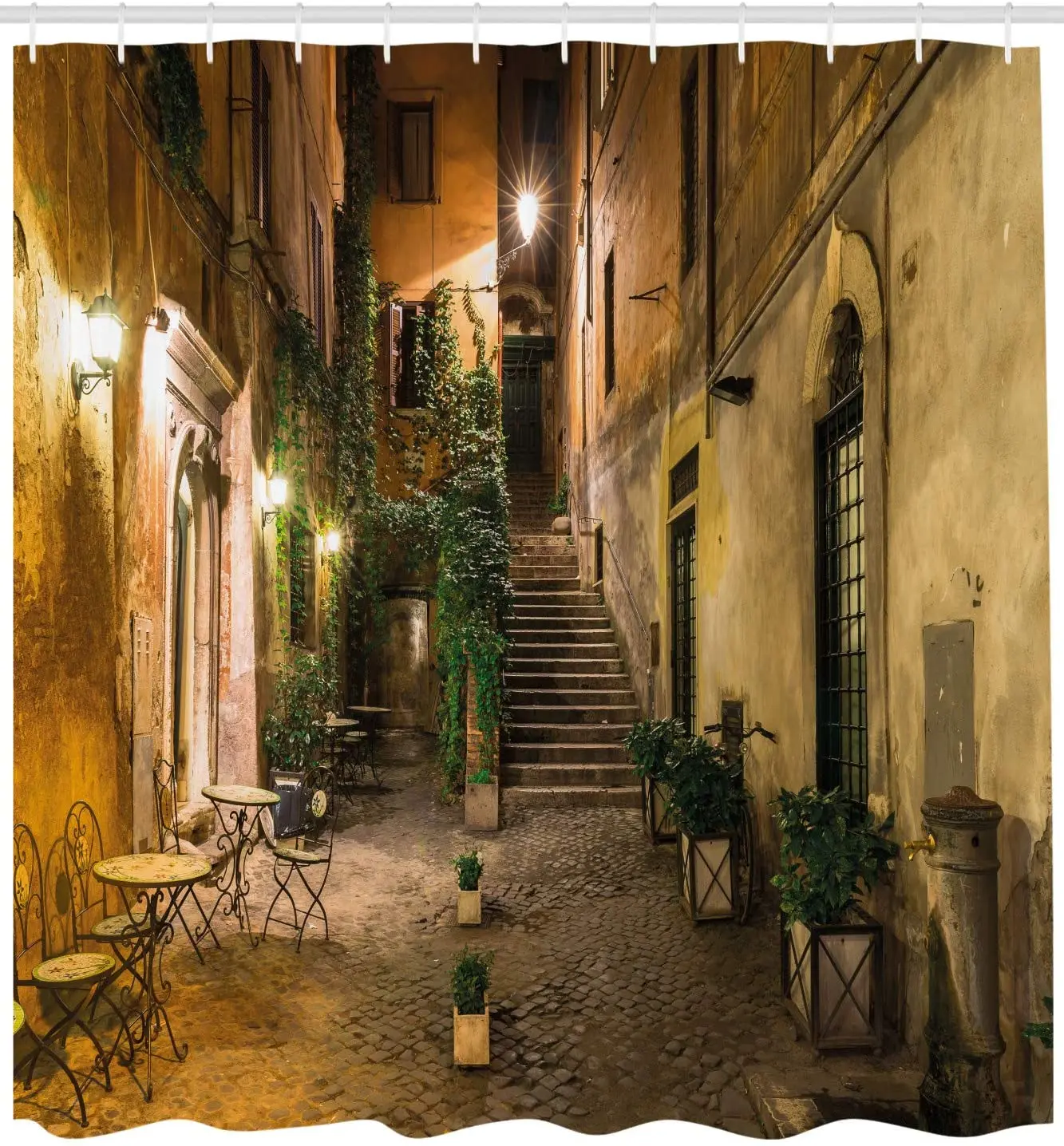 Итальянская душевая занавеска для старого двора итальянские стулья кафе