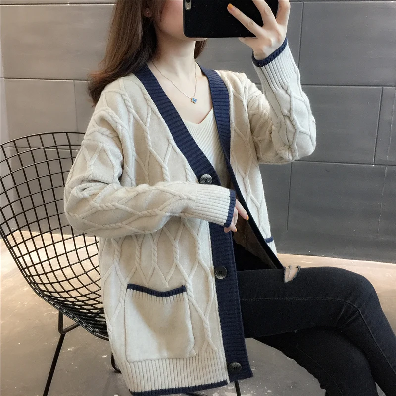 

Номер 209256, 7 рядов 3 】 make V получается под цвет вязаный кардиган 59