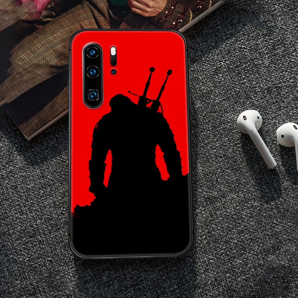 

Witchers game Phone Case For Huawei P Mate 10 20 30 40 Lite Pro smart Z 2019 nova 5t black Cover Pretty Back Tpu Bumper Painting