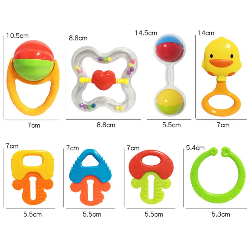 Infant Rattle Teething Baby Toys Bottle Storage Shake Grab Hand Development Teethers Toy Set Newborn Toddler | Игрушки и хобби