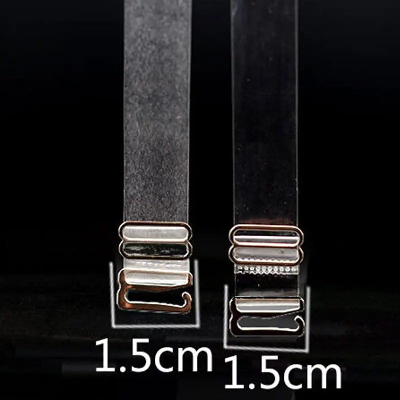 

1Pairs=2Pcs Metal Buckle Bra Straps Belt Women's Elastic Transparent Silicone Bra Straps Adjustable Intimates Accessories