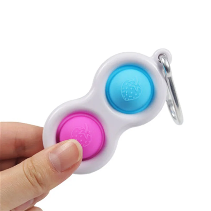 

New Decompression Silicone Toys Pressing Exercise Board Finger Bubbles Rodent Pioneer Keychain