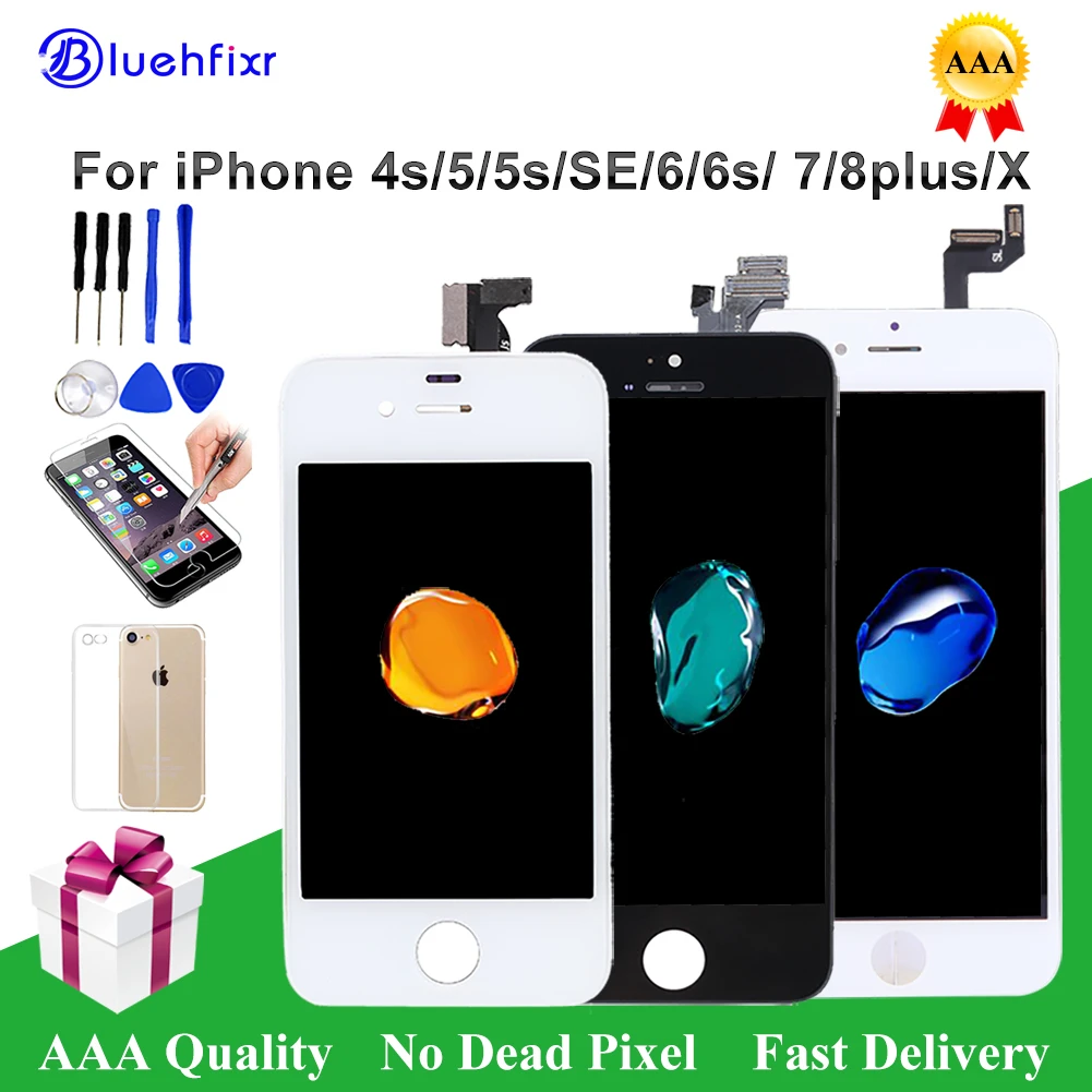 AAA качественный ЖК дисплей для iPhone 5S SE 5C 4S 5 6 6S 7 8 Plus сенсорный экран Замена X XR XS MAX 11