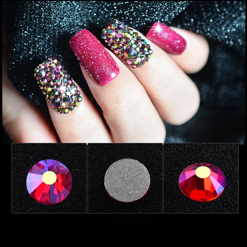 Супер Блестящий Кристалл AB Стразы смешанные цвета акриловый дизайн ногтей
