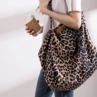 mabula big shopper handbags with zipper oversize autumn fashion leopard patern tote shoulder bags large capacity reusable