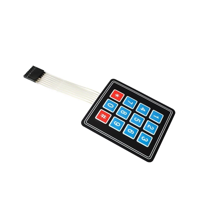 

3*4 Matrix Keyboard Thin Film Switch MCU Extension Keyboard Keyboard Control Panel For Arduino