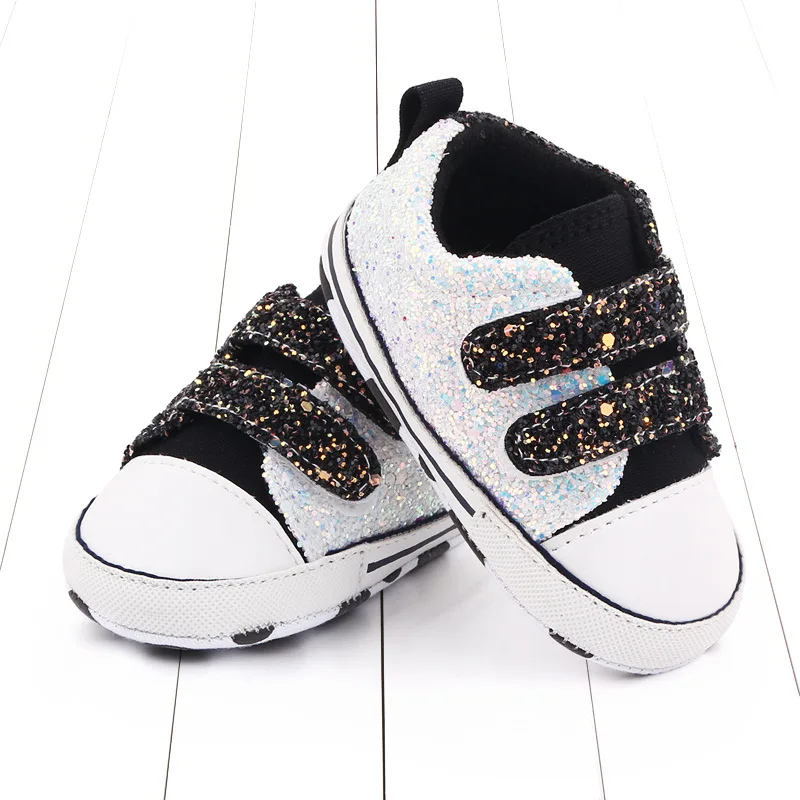 Новинка 2021 детская обувь Koovan парусиновые туфли с блестками для маленьких
