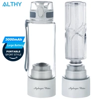 althy hydrogen rich water generator bottle 3000mah large battery dupont spepem dual chamber h2 maker lonizer sport style