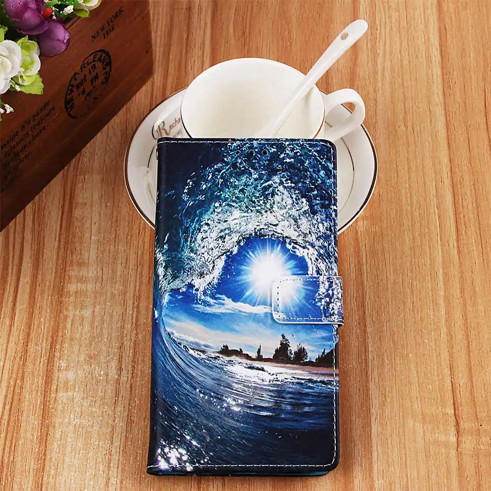 Кожаный раскладной бумажник чехол для телефона для samsung Galaxy M10 M20 M30 A10 A20 A30 A40 A40S A50 A70 A7 узор чехол - Цвет: A16