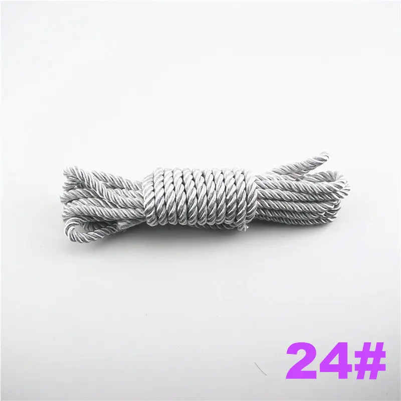 Fasmiley DIY Cord Jewelry findings 5 мм плетеная веревка мульти сплошной Цвет витая нить DIY аксессуары строка поставляет 10 м DS220 - Цвет: 24