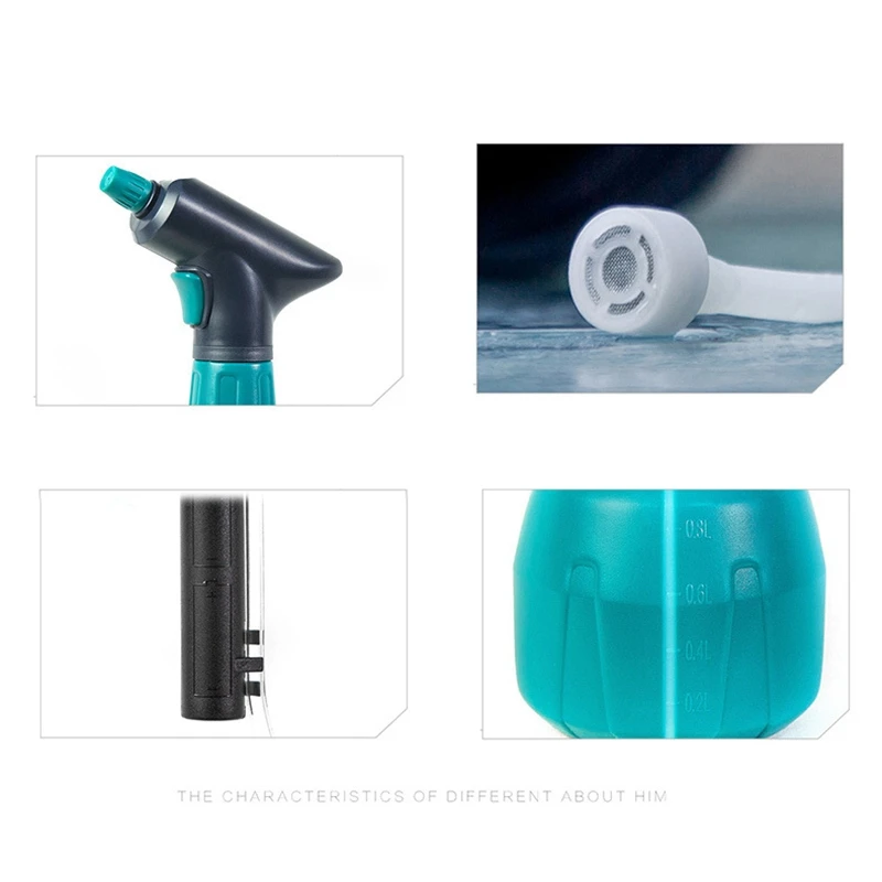 

1L Electric Garden Sprayer Sprinklers and Accessories Spray Bottle Cleaning Stream and Fine Mist Battery Powered