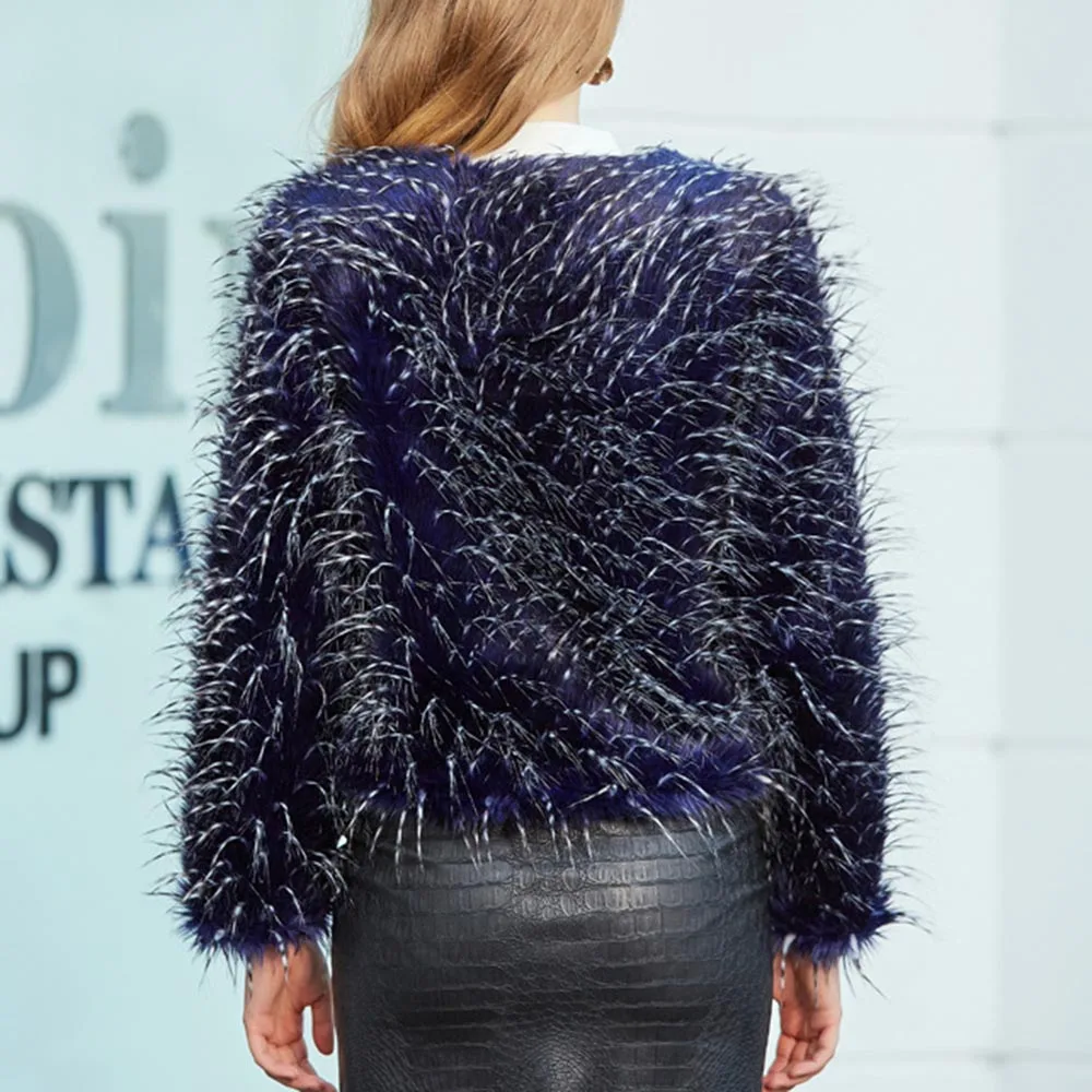 Зимнее пальто сексуальная женская куртка из искусственного меха 2019 модное