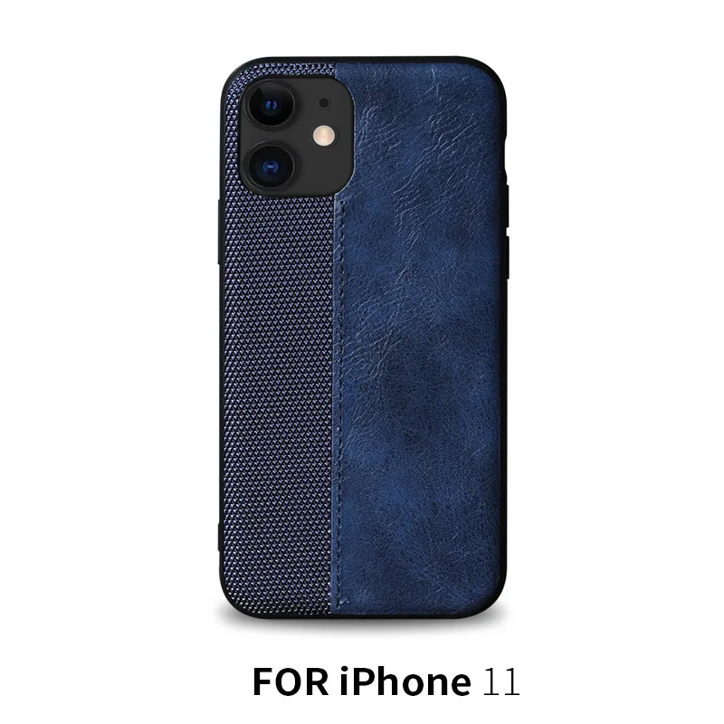 3 FOR IPHONE 11 Кожаный чехол с вязаными качествами для Iphone 11 PRO MAX, деловой чехол для телефона - Цвет: 3 FOR IPHONE 11