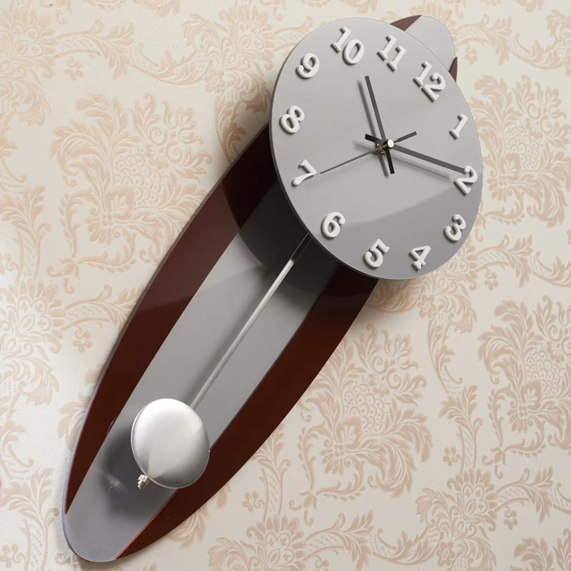 Настенные часы кухонные металлические Стеклянные современный дизайн