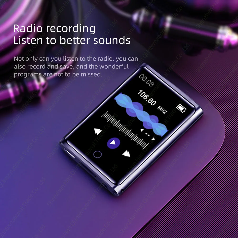 RUIZU M2 Bluetooth MP3 плеер полный сенсорный экран 8 ГБ 16 ГБ портативный аудио музыкальный плеер с fm-радио запись электронная книга видео плеер