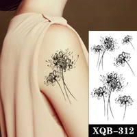 waterproof temporary tattoo sticker dark mandala flower totem design fake tattoos flash tatoos arm legs body art for women girl